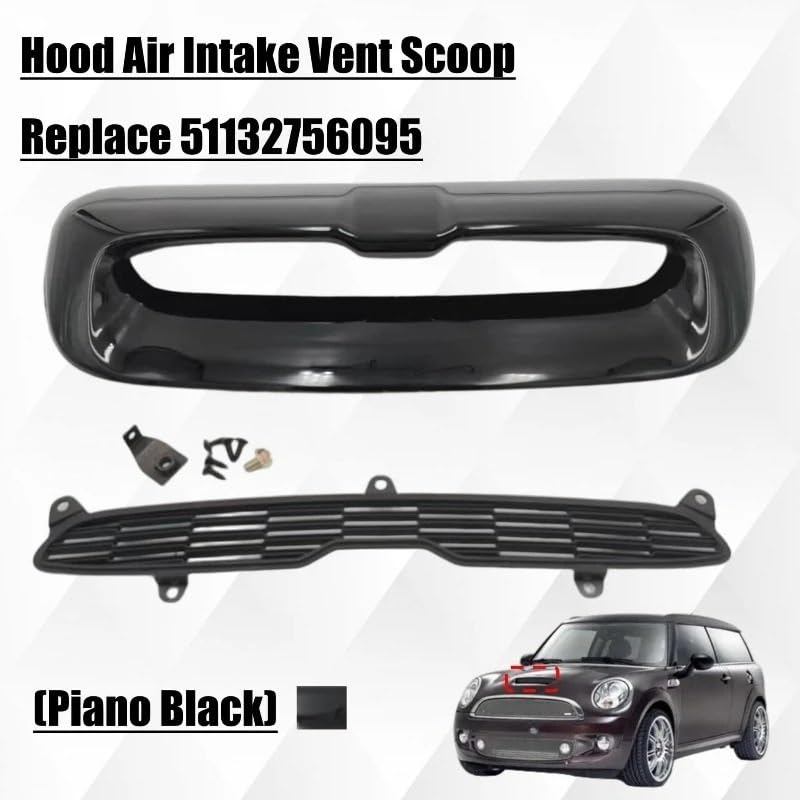Écope décorative look carbone capot Mini Cooper S R56 écope ventilation - 3