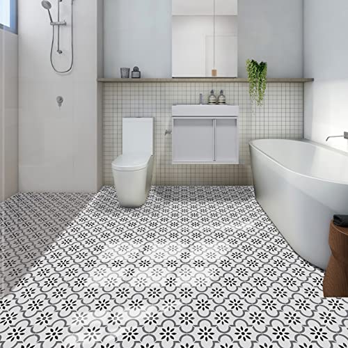 Merouk Gray & White Collection Peel And Stick Tile Stickers 25 Pcs Backsplash Tile Decals Bathroom & Kitchen Vinyl Wall Decals Easy To Apply Just Peel & Stick Home Decor (Gray & White, 4X4 Inch) #TOP7