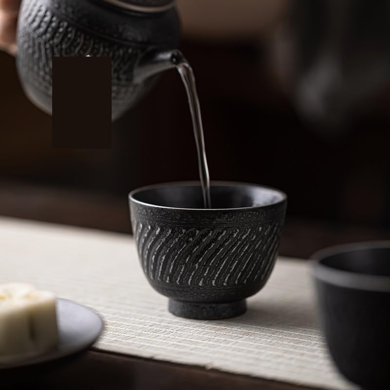 Filiżanki Matcha Handmade Kung Fu Tea Filiżanka Stary Czarny Pozłacany Srebrny Osobisty Kubek do picia Herbaty Ceramiczna Filiżanka do herbaty Filiżanka do herbaty Zestaw do zaparzania herbaty Kubek