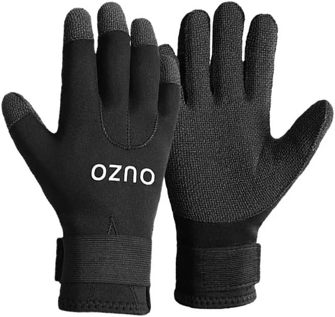 Cut-Resistant Diving Gloves 3mm/5mm Neoprene - Titanium Coated for Diving, Hunting & Winter Use