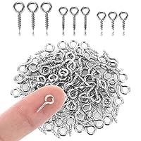 Thinp 300 Stück Kleine ösenschraube,Schraube ösenhaken Gewinde Schraubhaken Kleine Schraubösen Edelstahl Metall Ringschrauben Silber Schraub ösennadeln,für DIY Anhänger Schmuckherstellung
