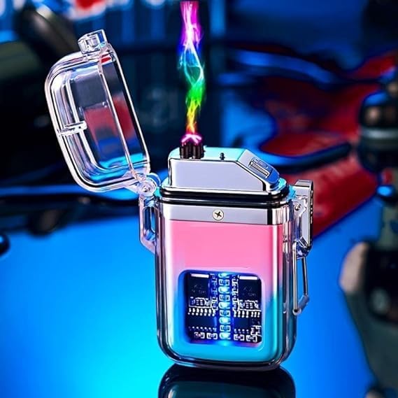 AUSLESE Portable USB Charging Lighter with LED Light, Waterproof Electric Design with Touch Switch (Style1)-image-13