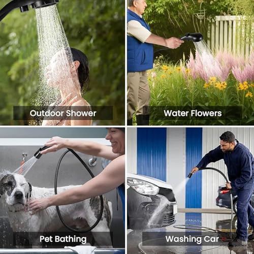 Douche portable camping étanche IPX7 avec kit douchette extérieur USB