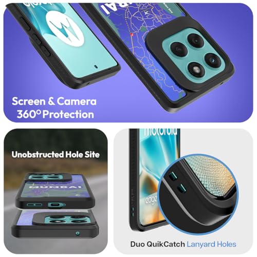 Image of KAPAVER Impulse Back Cover Case Compatible for Motorola Edge 60 Fusion (PC + TPU) (GPS Mumbai-BS), Multicolour