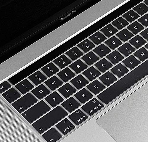 Ultra Thin Keyboard Cover US Layout Compatible for MacBook Pro A2181, A2141 Release with Touch Bar. Soft-Touch TPU Keyboard Protective Skin Absolutely Transparent and Invisible. …