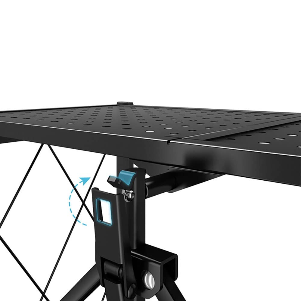 Scaffalatura pieghevole a 3/4/5 ripiani con ruote, capacità di 210 kg, scaffale in metallo per garage, cucina, soggiorno e bagno, nero