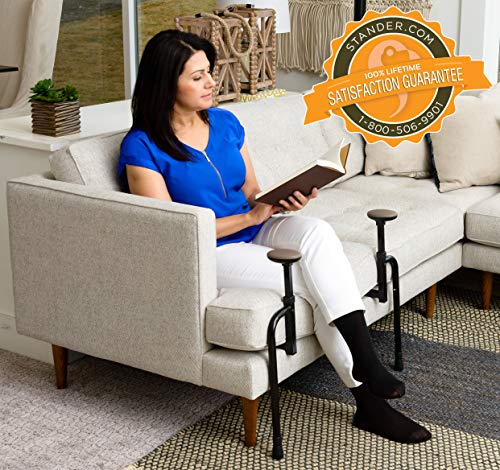 Stander EZ Stand-N-Go, Adjustable Standing Mobility Aid, Chair Assist Grab Bars with Ergonomic Stand Assist Handles, Independent Living Aid