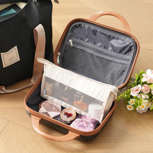 Image of 13 Piece Luggage Sets, Lightweight Suitcases with Dual Spinner Wheels, Carry-On & Check-In Sizes for Travel and Business (black)