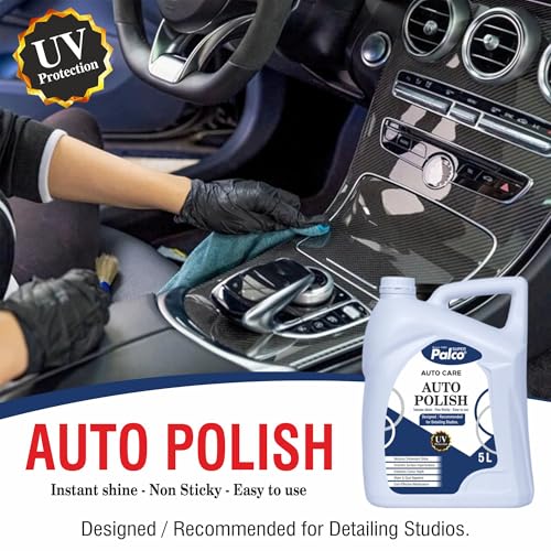 Image of PALCO Auto Polish 5 Litre | Car Polish Spray for Interior & Exterior | All in One Polish for Bike & Car Dashboard, Instant Shine Scratch Remover, UV Protection