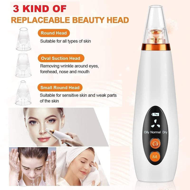 Image of Revin Enterprise Rechargeable 6 in 1 Multi-Functional Cleaning Blackhead Whitehead Extractor Remover Device Acne Pimple Pore Cleaner Vacuum Suction Tool for Men and Women. (Derma Suction 6 in 1-1)
