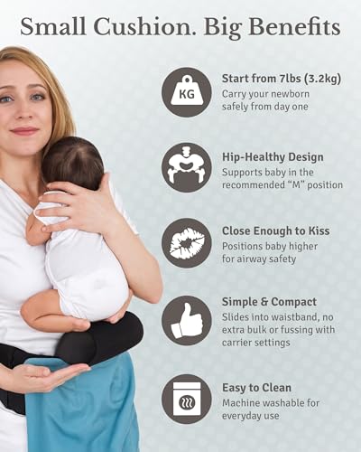 TwinGo Infant Insert for Newborn Carrier - Baby Carrier Accessories for Front Carry - Soft Foam Cushion & Breathable Cotton Fabric - Baby Support for 7 lbs & Up - Twin Pack - Thumbnail 3