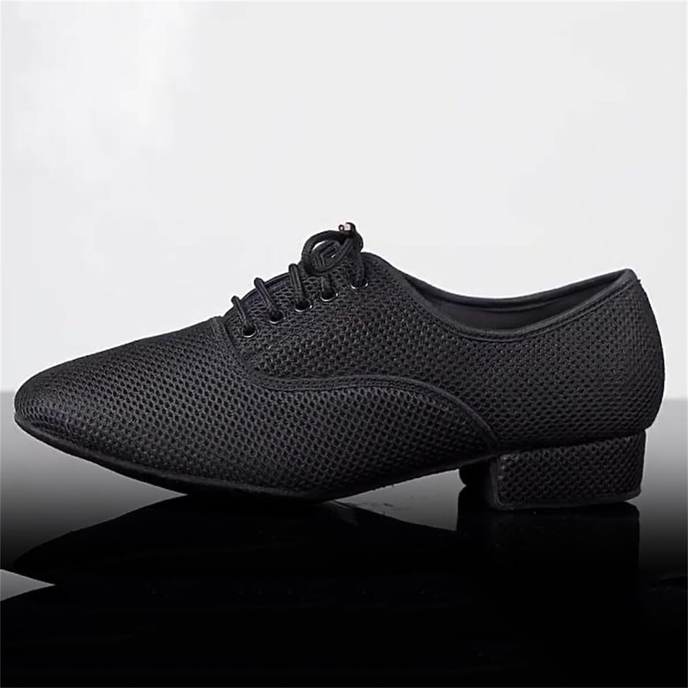 Zapatos de Baile de Malla Hombre Suela Cuero Cordones Salsa Latinas