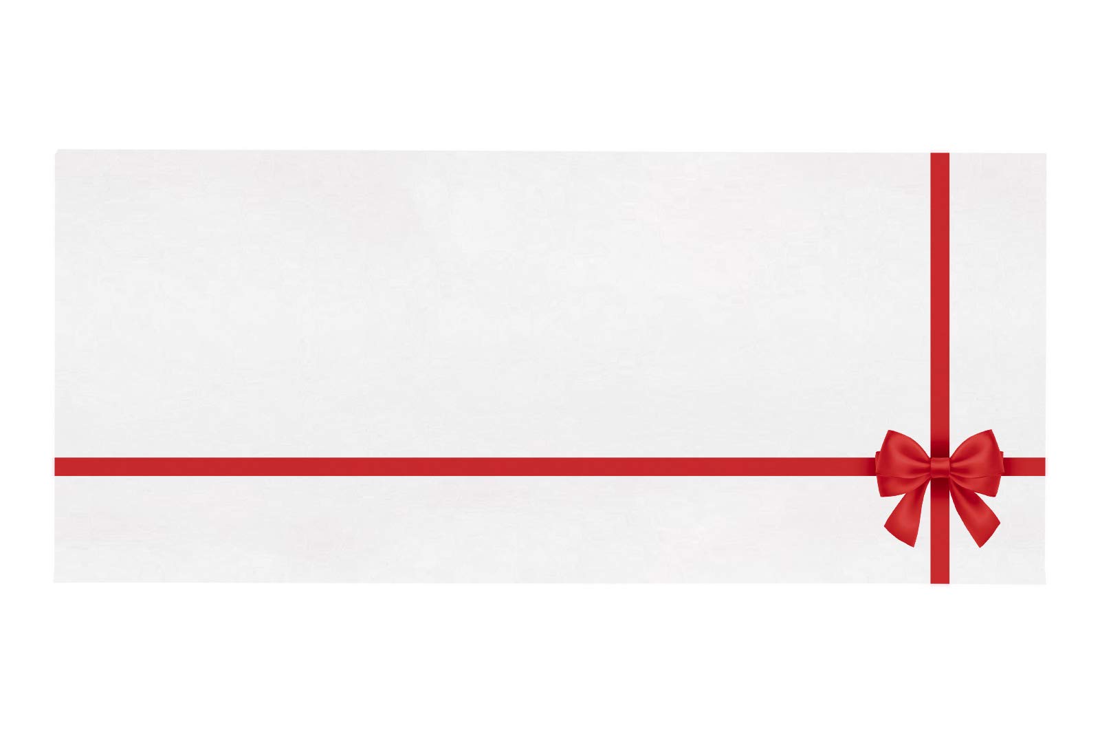 LUXPaper Currency Envelopes | 2 7/8" x 6 1/2" | Red Bow - White | 70lb. Text | 250 Qty