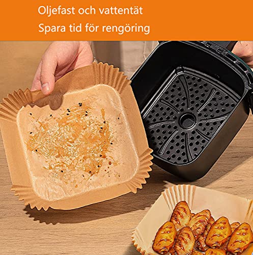 HONYAO Non-stick Bakplåtspapper för Airfryer, 100 stycken 20-25cm