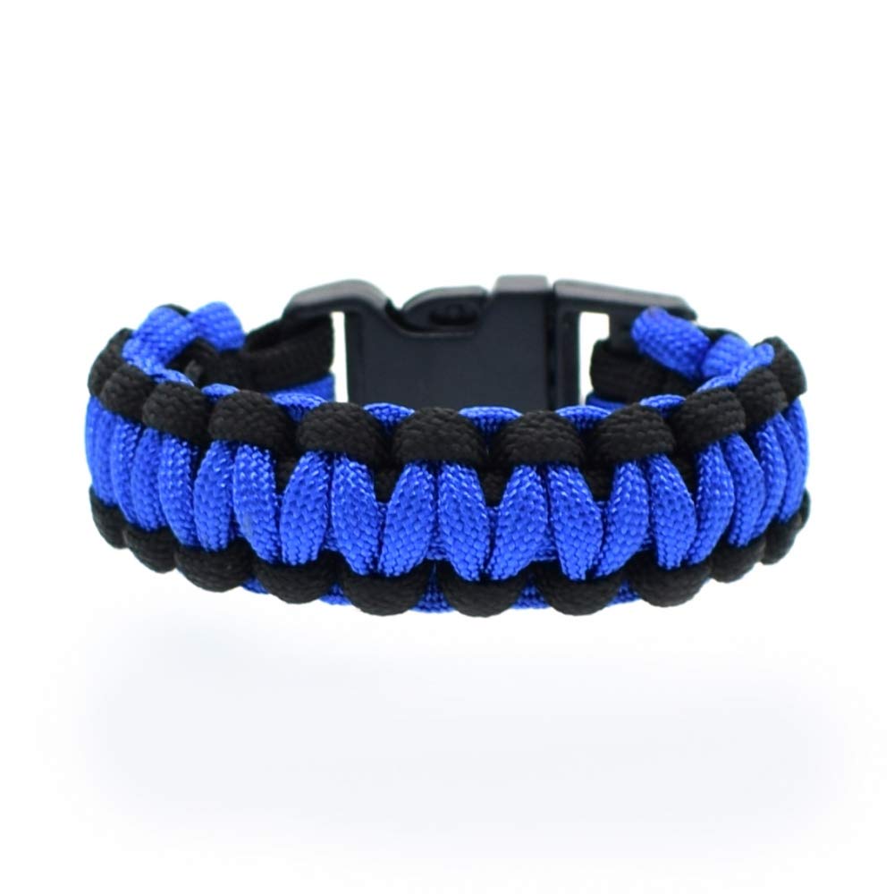 BDM - Pulsera de paracord supervivencia de color azul paracaidas