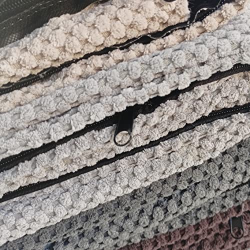 4L Textil Teo Kuscheliges Hundebett Bezug abnehmbar und waschbar Hundekorb mittelgroße Hunde Hundekissen flauschig Hundekörbchen Hundesofa (Ersatzbezug(100x80 cm), Beige)