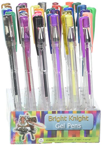 Bright Knight, set di 36 penne a inchiostro gel