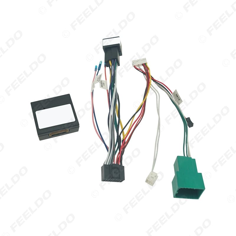 Car for Audio 16PIN DVD Player Power Calbe Adapter USB Cablue with Canbus Box for Chevrolet Volrand 2018 Stereo Plug Wiring Harness - (Color Name: AB Cable-canbus Box)