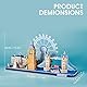 CubicFun 3D Puzzle UK London CityLine - Tower Bridge, Big Ben, Buckingham Palace, London Eye, Queen Victoria Monument, Gebäudemodell Kits Geschenk und Souvenir für Erwachsene und Kinder, 187 Stück