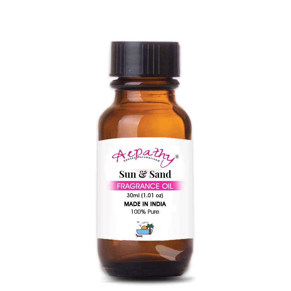 Aepathy Sun N Sand Fragrance Oil for Candle Making, Soap Making, Slime, Diffusers, Home and Crafts, 100% Pure, Natural and Undiluted - 30ml