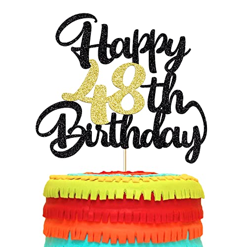 Image of 48th Birthday Cake Topper & Decoration - Happy Birthday Party Decoration Gift Plugin