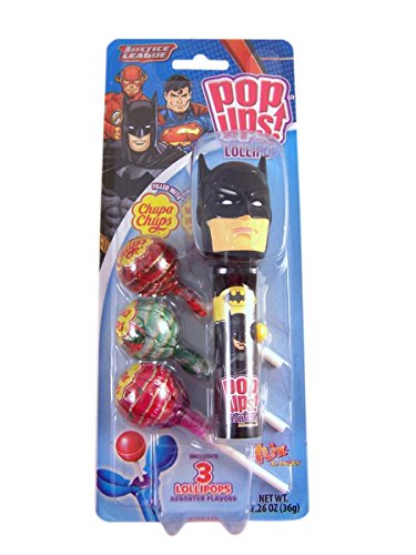 Justice League Pop Ups Lollipop Case with Chupa Chups Lollipops (Batman)