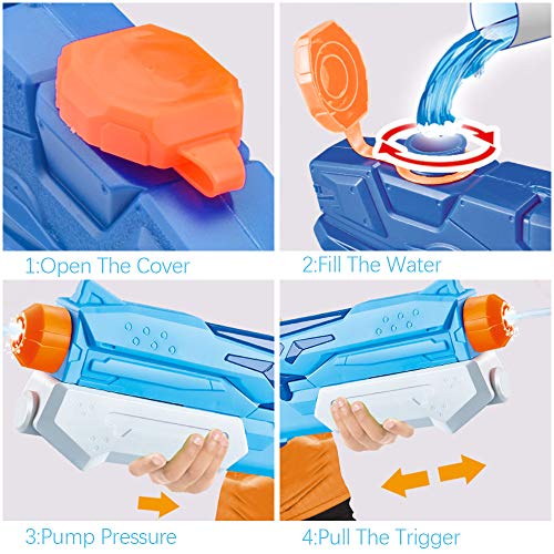 Yidarton Water Gun for Kids Adults 2 Pack Squirt Guns Super Water Soaker Blasters Long Range 600CC Water Toy for Boys Summer Swimming Pool Beach Sand Water Fighting Toy (2Pack)