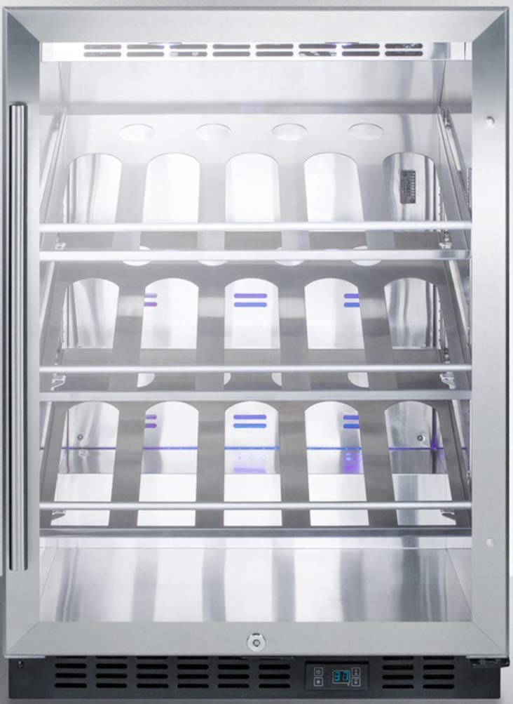 Summit Appliance SCR610BLCHCSS 5 cu ft Wine Cooler Stainless Steel