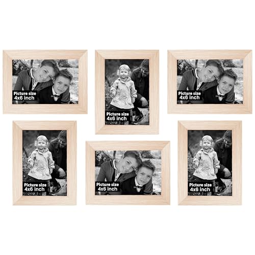 Image of Art Street Set of 6 Wall Photo Frames, Wall Hanging Picture Frame for Home, Living Room, Study Room Decor & Office Decor (Color: Pink, Size, 4x6 Inch)