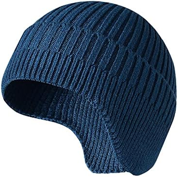 Unisex Wintermütze Mit Ohrenklappen – Strick-Beanie, Warm, Für Damen & Herren, Dunkelgrau