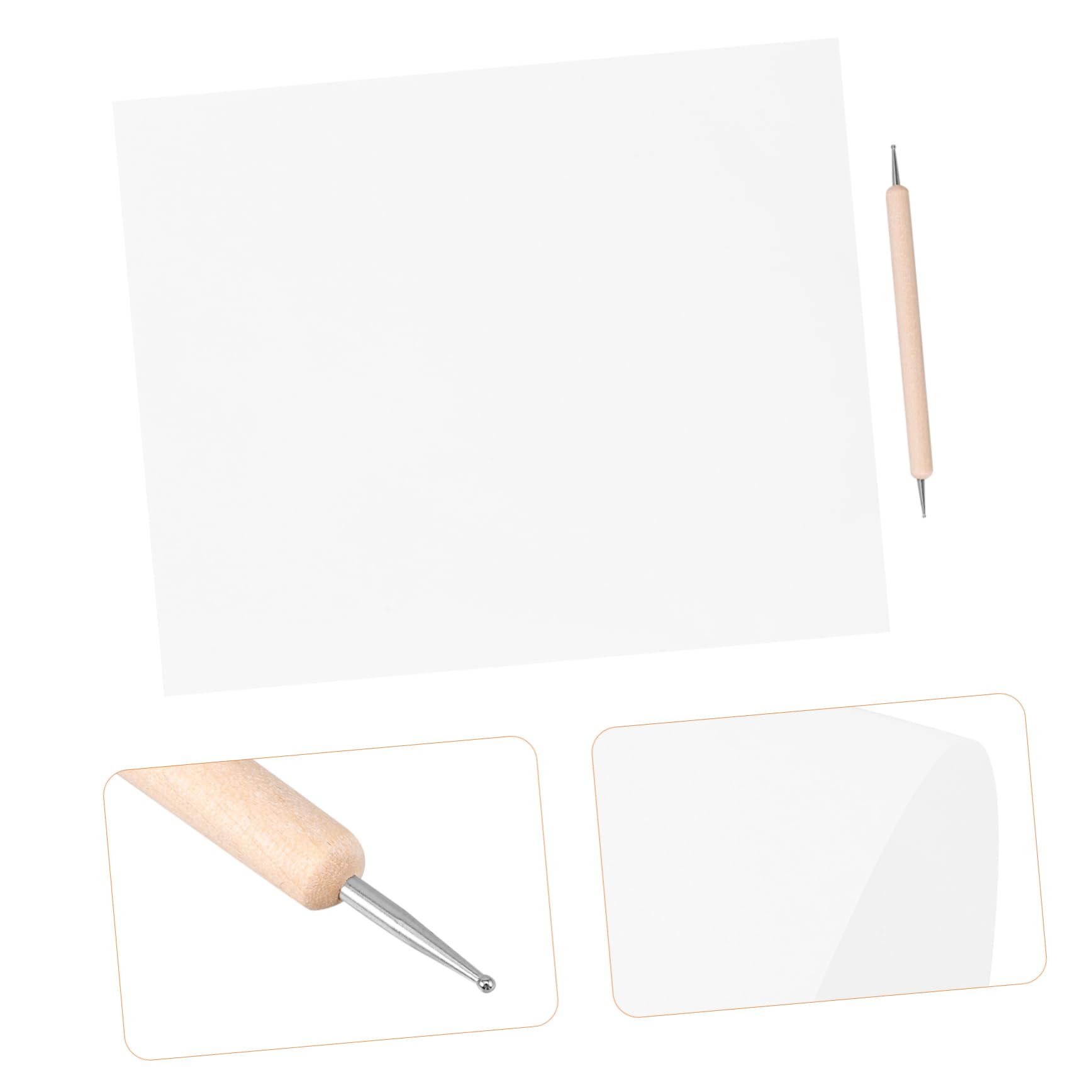 ULDIGI 1set Graphite Transfer Paper Double Ended Tracing Stylus Dotting Tools for Wood Paper and Stone for Accurate Design Transfer and Sketching