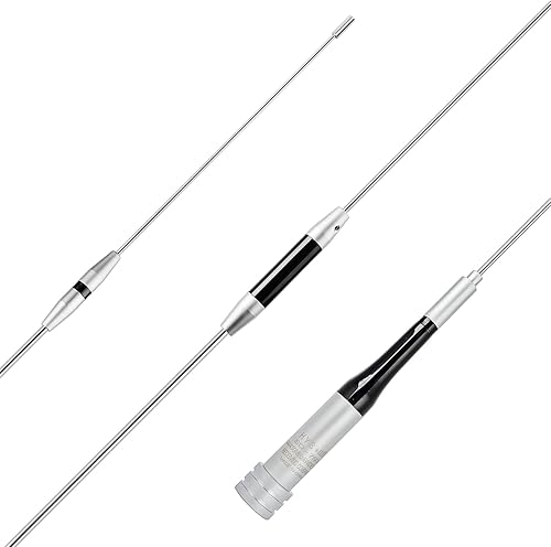 Miniatura 5 de HYS Amateur VHF/UHF antena de radio móvil, 42.7 pulgadas, transceptor FM UHF antena macho para 6.6 ft 27.6 in 144 Mhz/430 Mhz de banda dual portátil