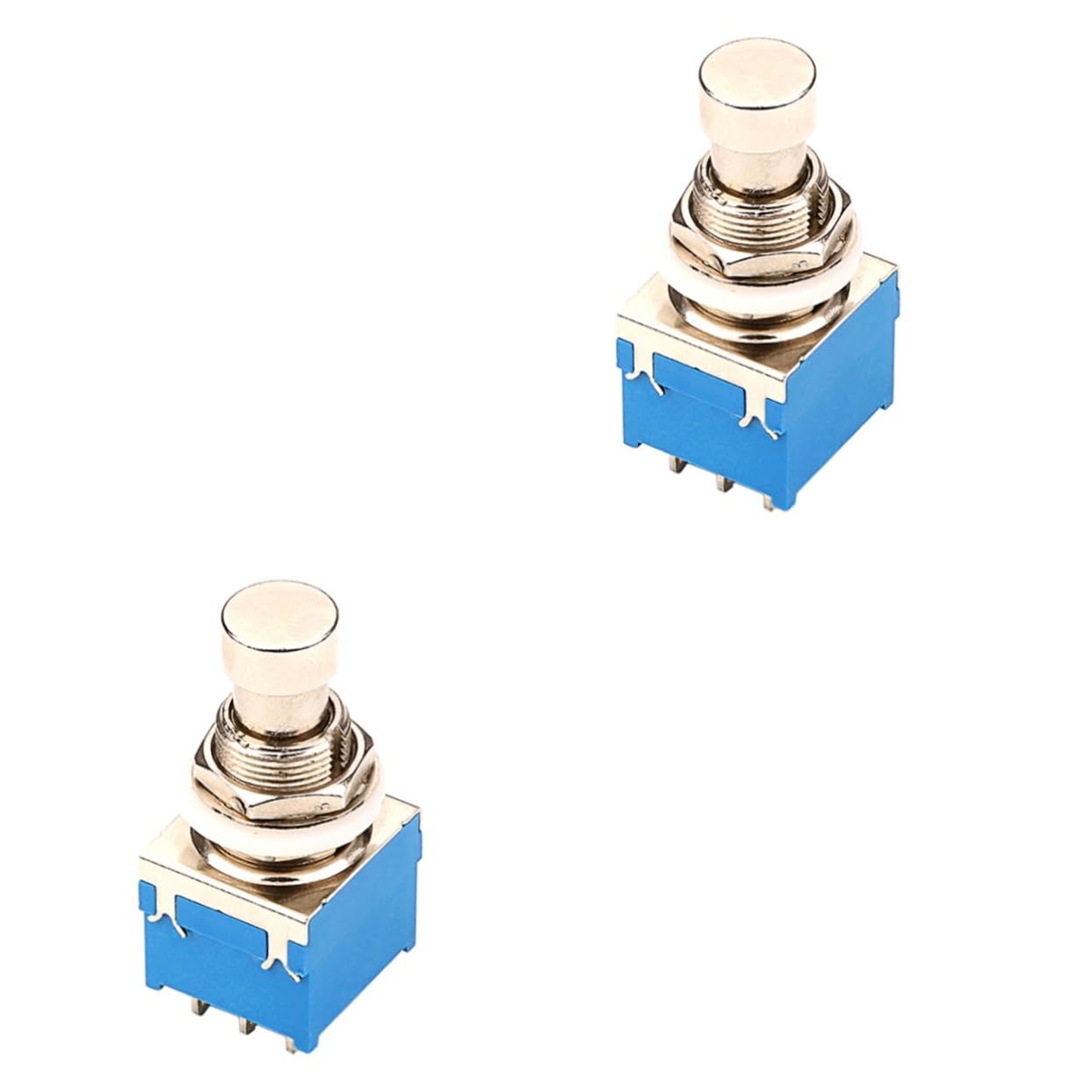 ibasenice 2pcs Guitar Effects Switch Pedal Foot Switch 9 Pin for Guitar Sturdy Metal Construction User-friendly