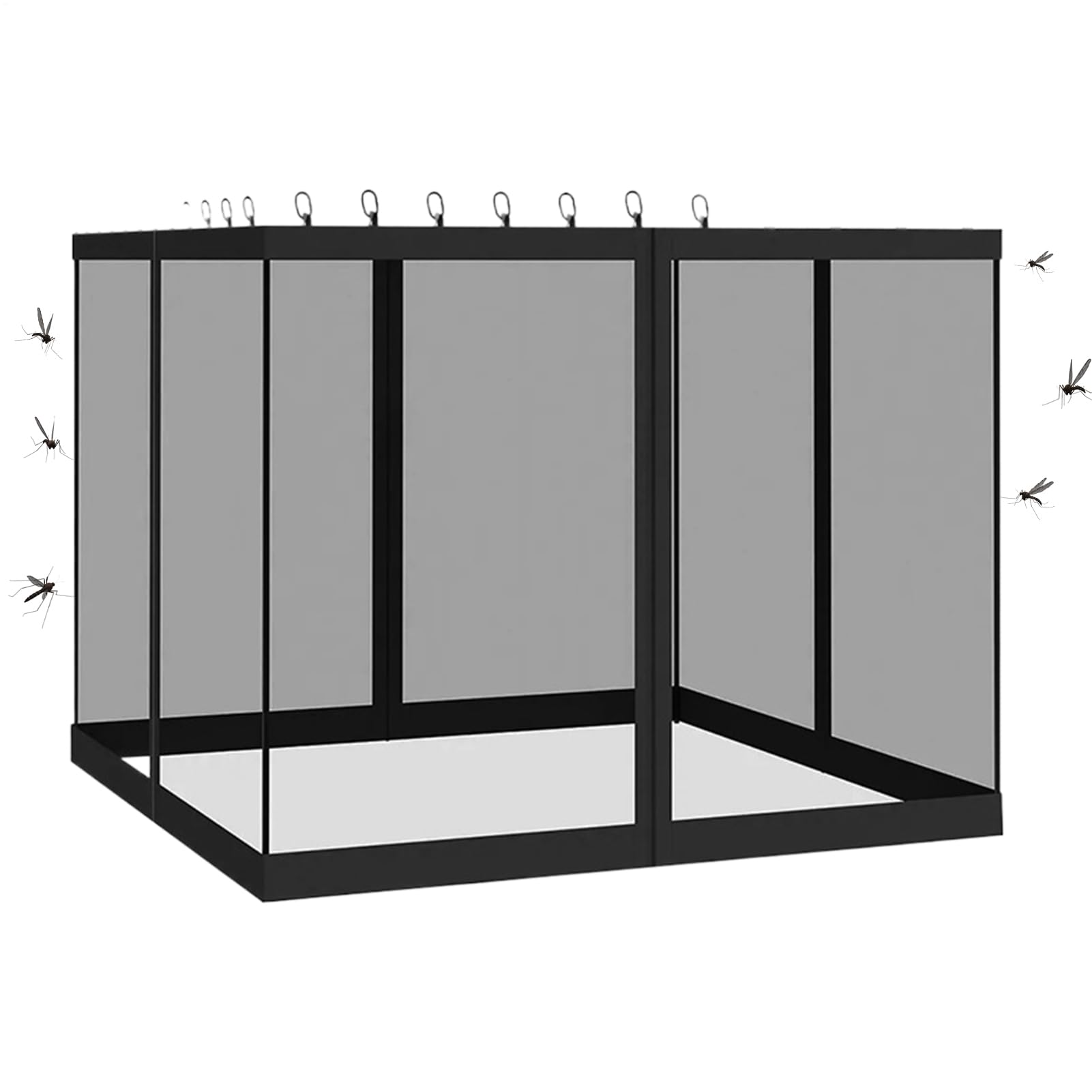 Filet pour Gazebo 4 Pièces de Pare-Ventilé Résistantes aux UV