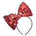 Produktbild Widmann 9318R Stirnreif mit Schleife mit Pailletten, Damen, Rot, Taglia unica