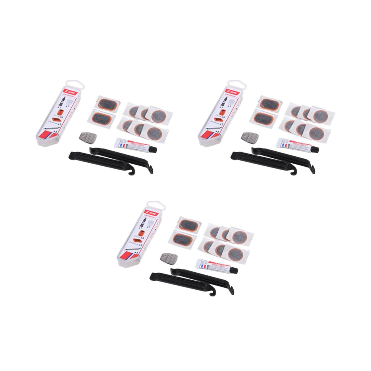 ZEFAL Pack Kit di Riparazione Ciclismo - Confezione da 3 Kit di Riparazione Universal+ per MTB e Bici da Strada - Ripara la tua Camera d'Aria in Modo Sicuro e Semplice