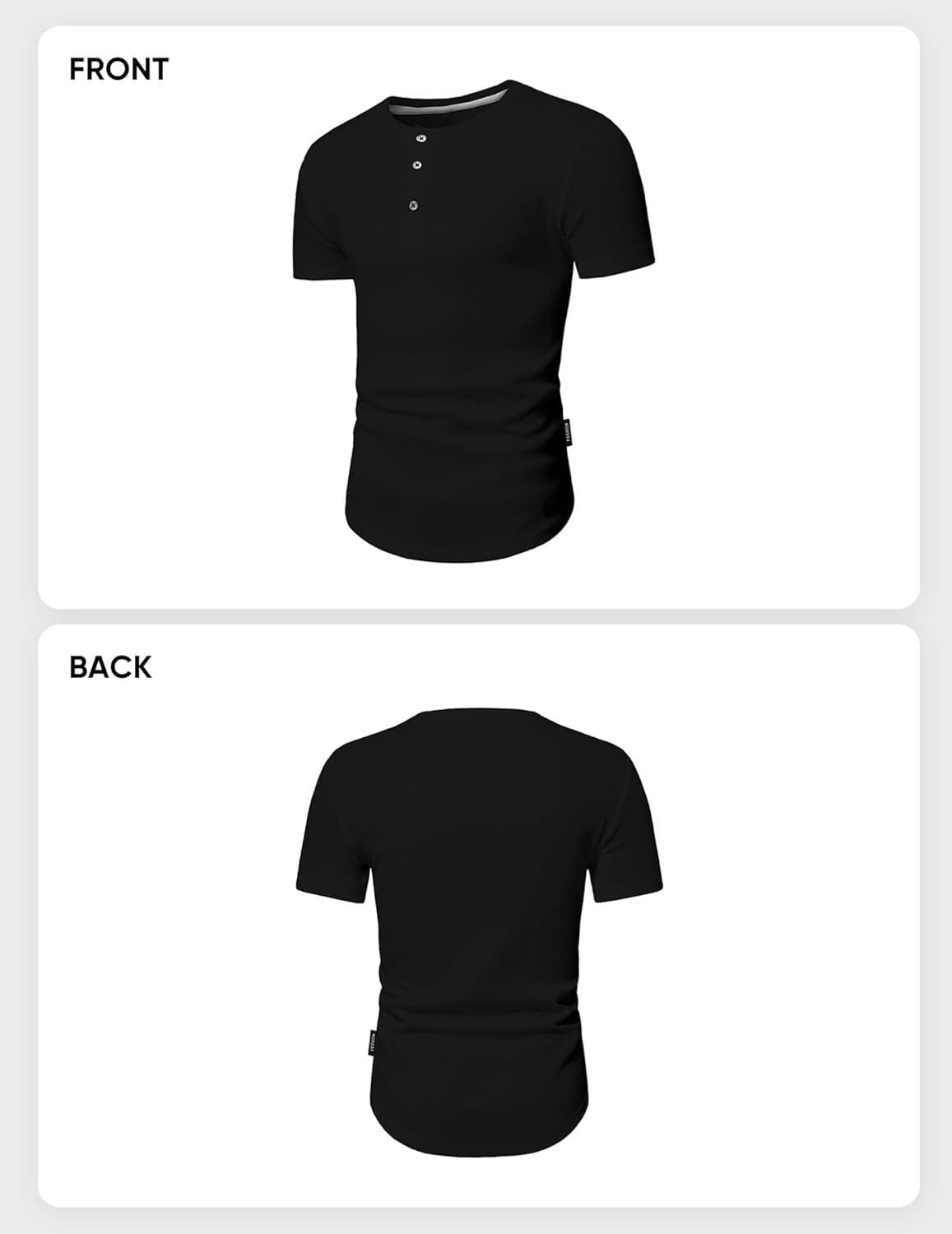 Mens Muscle Slim Fit T Shirts Crewneck Gym Workout Athletic Short Sleeve Henley Mens Shirts - Image 8