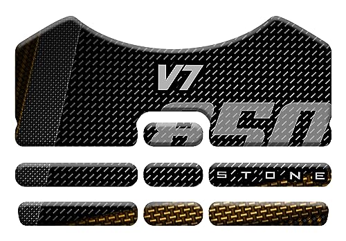 Autocollant Moto Guzzi V7 850 résine 3D jaune protection pare-herbe moto