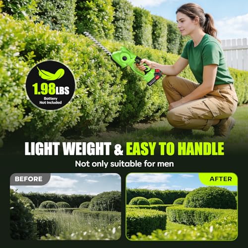 Image of 2-in-1 600W 21V Battery-Operated Trimmer, Green