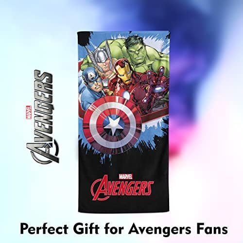 Avengers Beach Towel Kids Swim Bath Towel for Children Hulk Captain America Iron Man Thor Marvel Super Hero Gift for Boys 70 x 140 cm