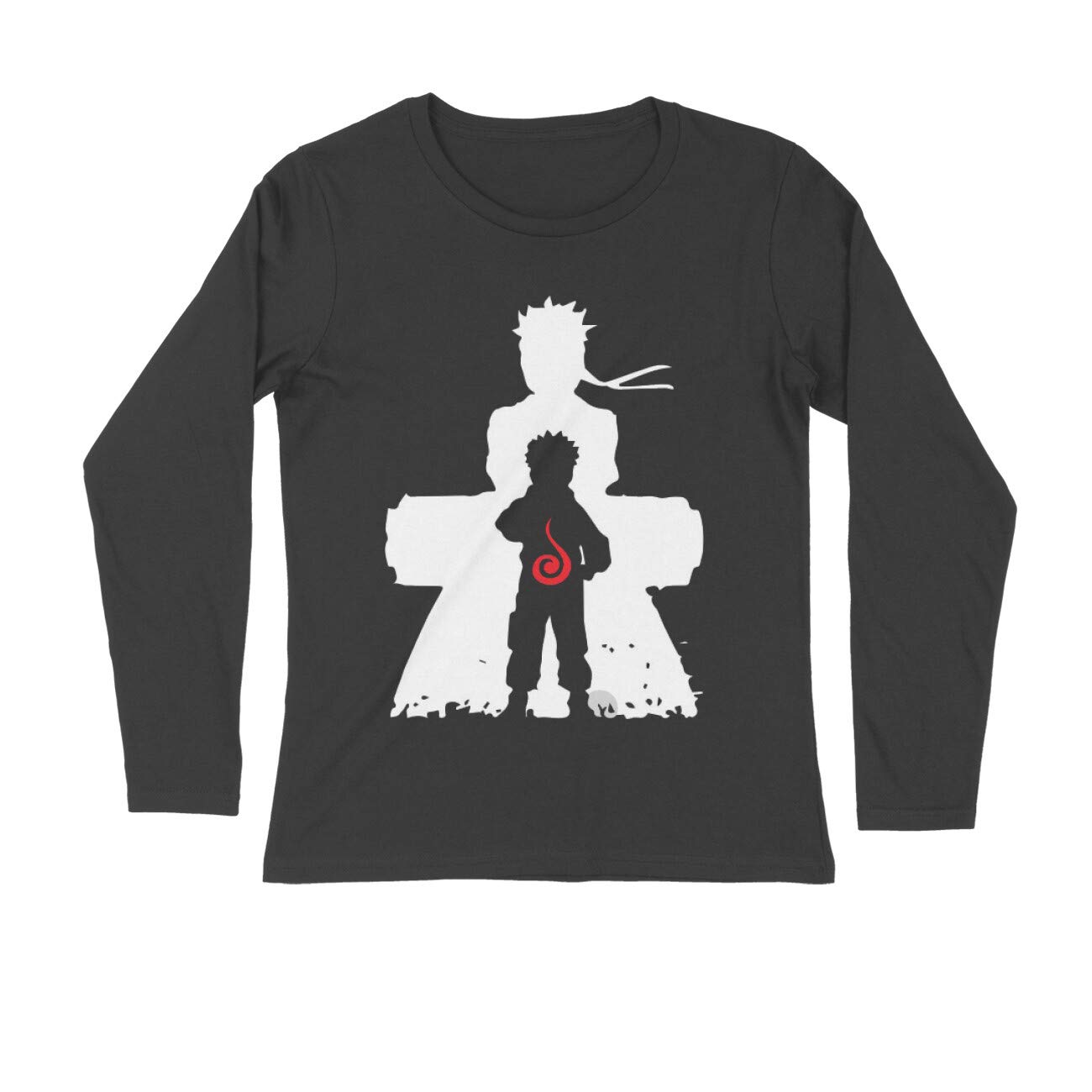 marvelous90s Men's Naruto with Swirl Regular Fit Full T-Shirt