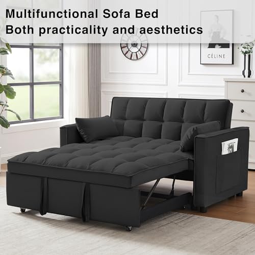 Wakefit RU4NFL1Y 3 In 1 Convertible Sleeper Sofa Bed, Futon Couches For Living Room With Side Pocket | Adjustable Backrest thumb #6