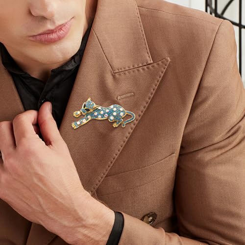 Image of Animal Brooch for Men Vintage Metal Wildlife Lapel Pin Suit Jacket Badge Fashion Accessories for Men