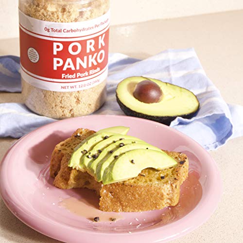 Pork Panko - Pork Rind Crumbs - 12Oz Resealable Jar - 2 Pack - Naturally Gluten Free And Carb Free, Keto Friendly, Crispy Topping, Paleo Crab Cakes, Keto Meatloaf, Pork Chop Breading #TOP4