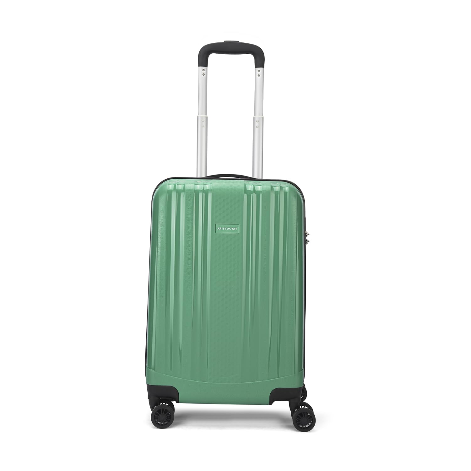 aristocrat Fronx Cabin-55cm Small 8 Wheels Trolley Bag | Hard Luggage for Travel | 3 Years Domestic Warranty (Pista Green)-picture-18