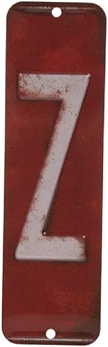 Miniatura 14 de Placa de matrícula retro antigua, alfabeto indiviidual, letras de pared con monograma de pared, con buzones de correo montados en la pared, Mancave,