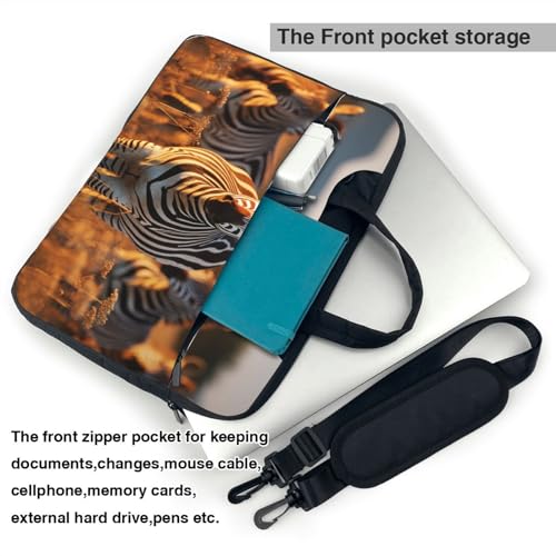 Bolso Tote para Laptop Unisex con Estampa de Cebras miniatura 3
