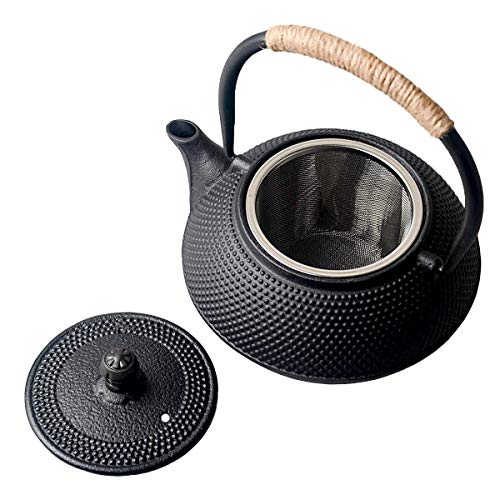 HwaGui Tetera Hierro Fundido con Filtro Teteras Japonesas Negro 0,6l/600ml - Imagen 3