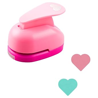 Heart Paper Punch, Labor-Saving Paper Punches, 1.3-1.5cm Output DIY Craft Punch Machine for Educational Scrapbooking, Card Making, Party DecorRandom Colour