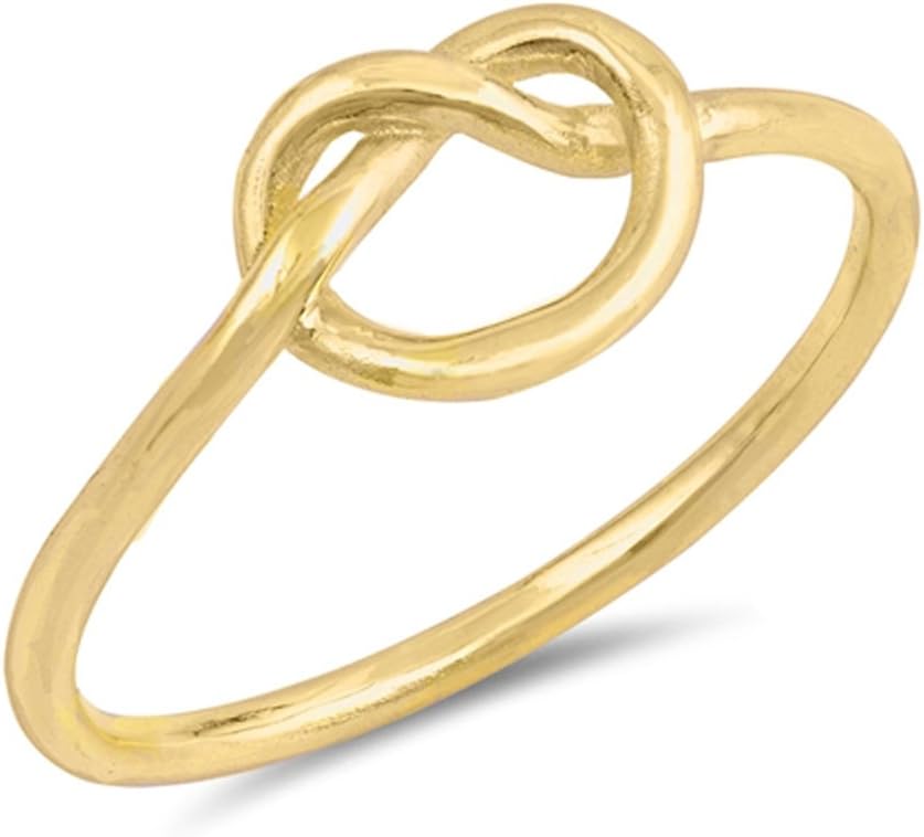CHOOSE YOUR COLOR Sterling Silver Love Knot Ring